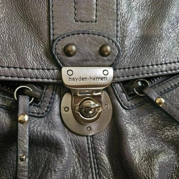 Hayden Harnett | Georgous Leather Iridescent  Greige Baguette Shoulder Bag - Picture 15 of 17